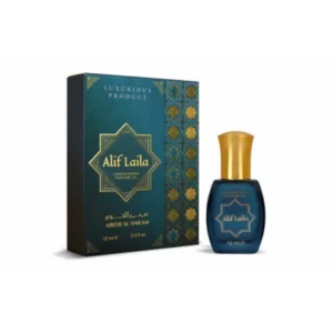 Alif Laila Attar – 12ML | Especiado, Almizclado, Amaderado con Sándalo y Agarwood